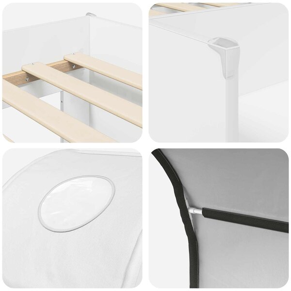 Krevet s Tunelom 4 pcs Bijela Konstruirano drvo - Bijela / 163 x 101,1 x 68,5 cm