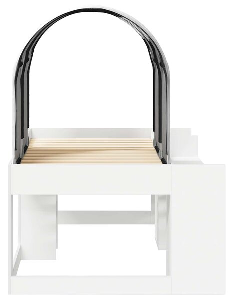 Krevet s Tunnels 4 pcs Bijela Konstruirano drvo - Bijela / 80 x 160 cm