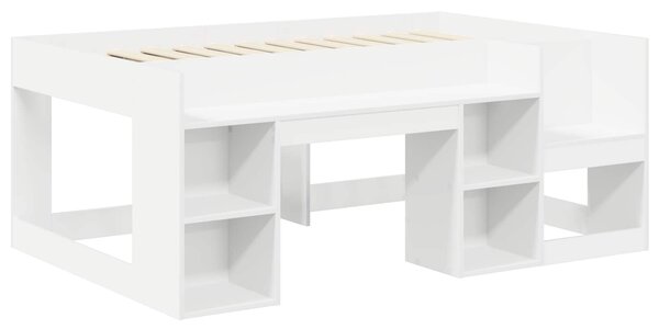 Krevet za djecu s ladicama Bijela 80 x 160 cm Konstruirano drvo - Bijela / 80 x 160 cm