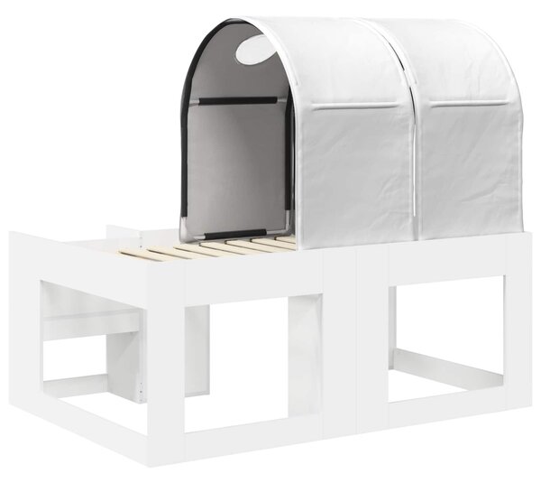 Krevet s Tunnels 4 pcs Bijela Konstruirano drvo - Bijela / 80 x 160 cm
