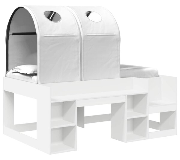 Krevet s Tunnels 4 pcs Bijela Konstruirano drvo - Bijela / 80 x 160 cm