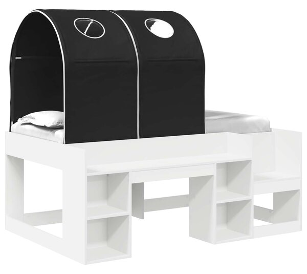 Krevet s Tunnels 4 pcs Bijela i crna Konstruirano drvo - Bijela / 80 x 160 cm