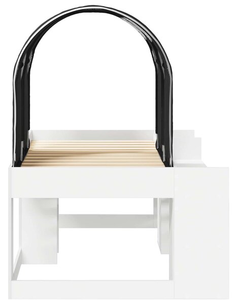 Krevet s Tunnels 4 pcs Bijela i crna Konstruirano drvo - Bijela / 80 x 160 cm
