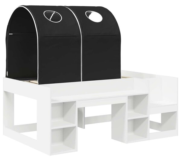 Krevet s Tunnels 4 pcs Bijela i crna Konstruirano drvo - Bijela / 80 x 160 cm