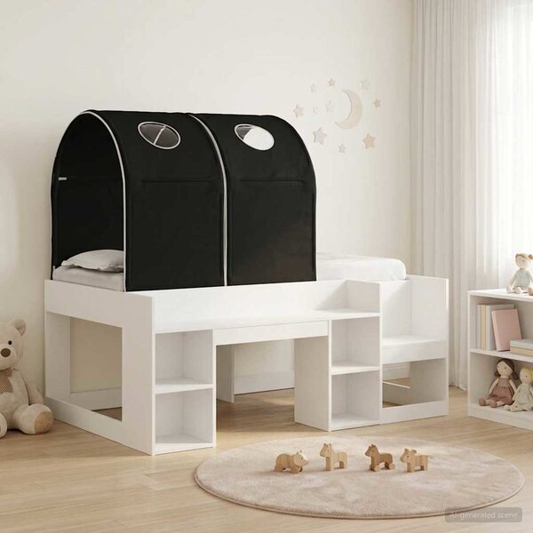 Krevet s Tunnels 4 pcs Bijela i crna Konstruirano drvo - Bijela / 80 x 160 cm