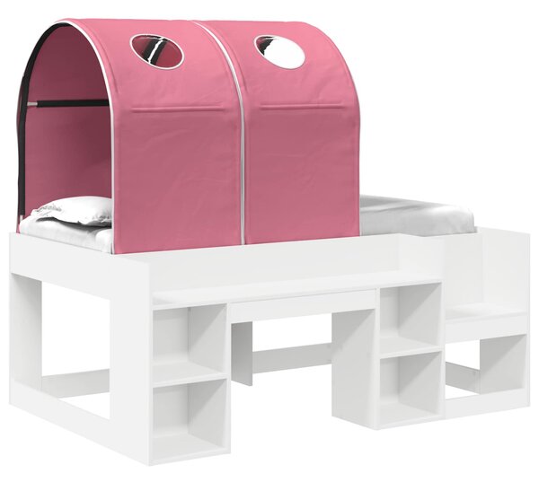 Krevet s Tunnels 4 pcs Bijela i ružičasta Konstruirano drvo - Bijela / 80 x 160 cm