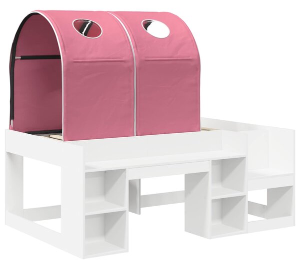 Krevet s Tunnels 4 pcs Bijela i ružičasta Konstruirano drvo - Bijela / 80 x 160 cm