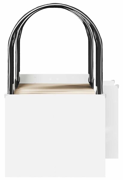 Krevet s Tunelom 4 pcs Bijela i crna Konstruirano drvo - Bijela / 163 x 101,1 x 68,5 cm