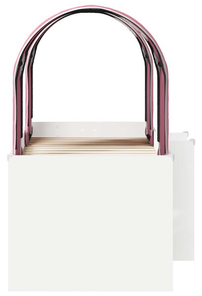 Krevet s Tunelom 4 pcs Bijela i ružičasta Konstruirano drvo - Bijela / 163 x 101,1 x 68,5 cm