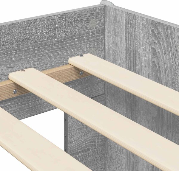 Krevet za djecu s ladicama Siva Sonoma 75 x 190 cm - Smeđa / 75 x 190 cm