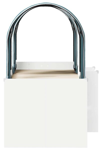 Krevet s Tunelom 4 pcs Bijela i svjetloplava Konstruirano drvo - Bijela / 163 x 101,1 x 68,5 cm