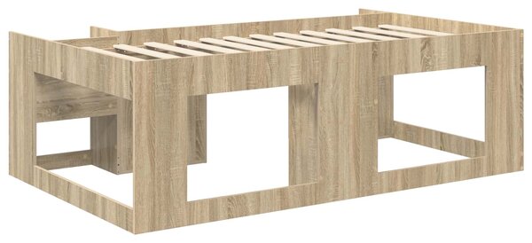 Krevet za djecu s ladicama Hrast sonoma 90 x 190 cm - Smeđa / 90 x 190 cm