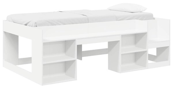 Krevet za djecu s ladicama Bijela 90 x 200 cm Konstruirano drvo - Bijela / 90 x 200 cm