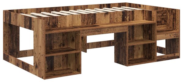 Krevet za djecu s ladicama Staro drvo 80 x 200 cm - Smeđa / 80 x 200 cm