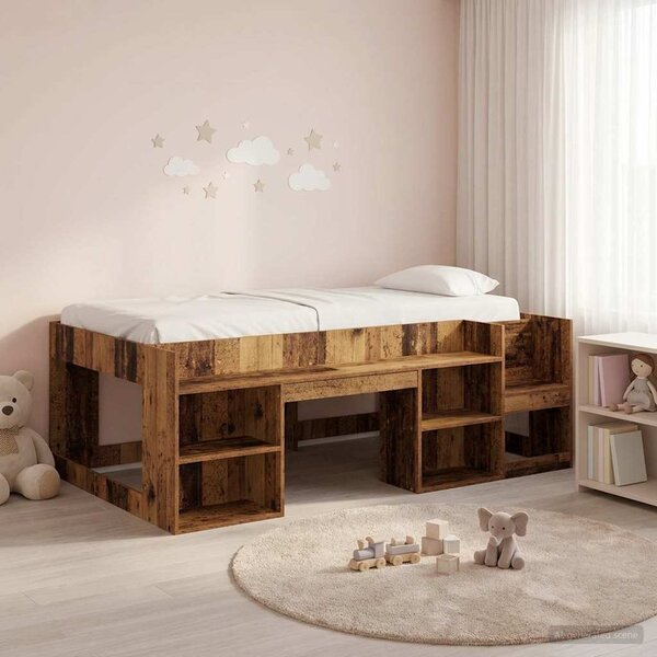 Krevet za djecu s ladicama Staro drvo 75 x 190 cm - Smeđa / 75 x 190 cm