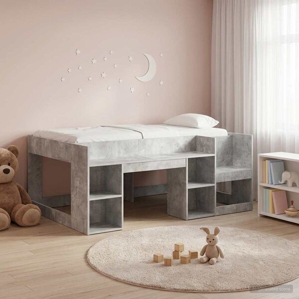 Krevet za djecu s ladicama Betonska siva 80 x 160 cm - Siva / 80 x 160 cm
