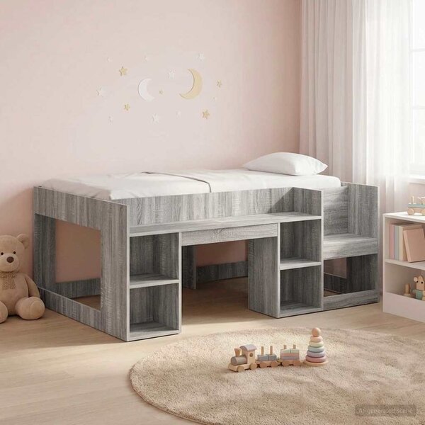 Krevet za djecu s ladicama Siva Sonoma 80 x 160 cm - Siva / 80 x 160 cm
