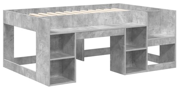 Krevet za djecu s ladicama Betonska siva 80 x 160 cm - Siva / 80 x 160 cm