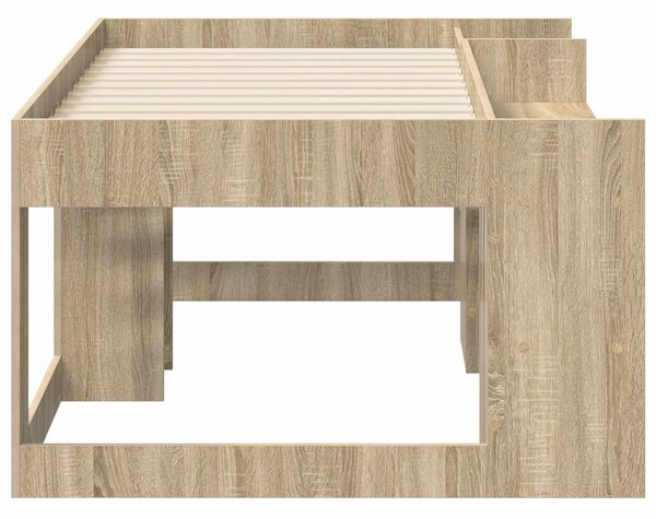 Krevet za djecu s ladicama Hrast sonoma 80 x 160 cm - Smeđa / 80 x 160 cm