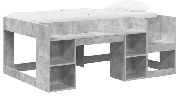 Krevet za djecu s ladicama Betonska siva 80 x 160 cm - Siva / 80 x 160 cm