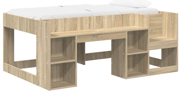Krevet za djecu s ladicama Hrast sonoma 80 x 160 cm - Smeđa / 80 x 160 cm
