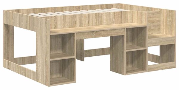 Krevet za djecu s ladicama Hrast sonoma 80 x 160 cm - Smeđa / 80 x 160 cm