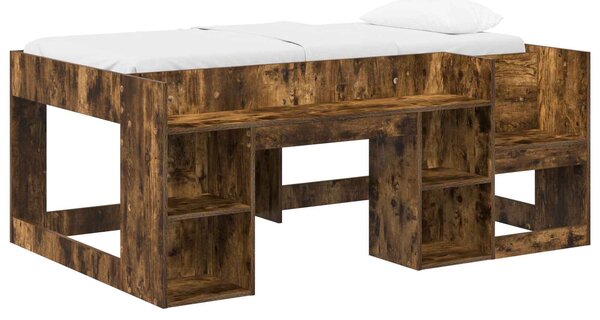 Krevet za djecu s ladicama Dimljeni hrast 80 x 160 cm - Smeđa / 80 x 160 cm
