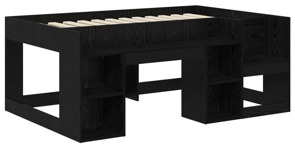 Krevet za djecu s ladicama Crni hrast 80 x 160 cm - Crna / 80 x 160 cm