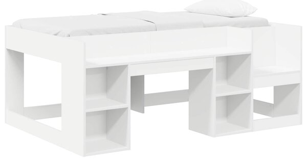 Krevet za djecu s ladicama Bijela 80 x 160 cm Konstruirano drvo - Bijela / 80 x 160 cm