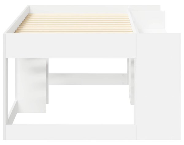 Krevet za djecu s ladicama Bijela 80 x 160 cm Konstruirano drvo - Bijela / 80 x 160 cm