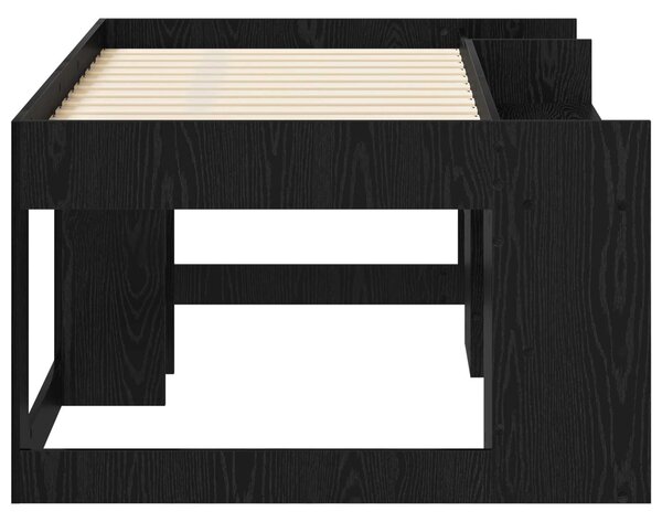 Krevet za djecu s ladicama Crni hrast 80 x 160 cm - Crna / 80 x 160 cm