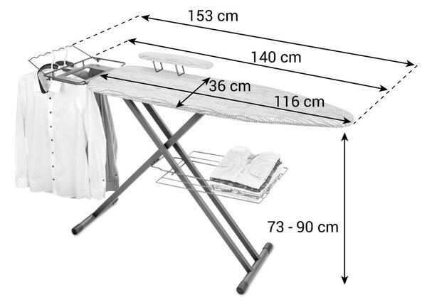 Daska za glačanje 116x36 cm Fancy Home – Tescoma