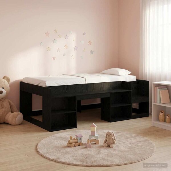 Krevet za djecu s ladicama Crni hrast 98.5 x 200 cm - Crna / 98.5 x 200 cm