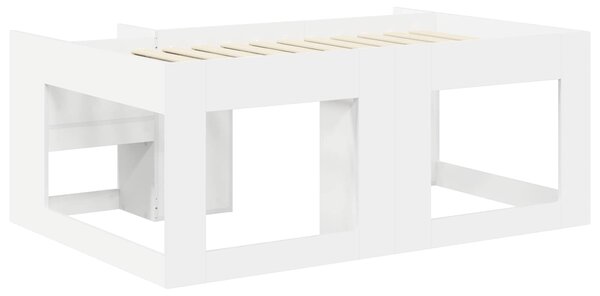 Krevet za djecu s ladicama Bijela 80 x 160 cm Konstruirano drvo - Bijela / 80 x 160 cm