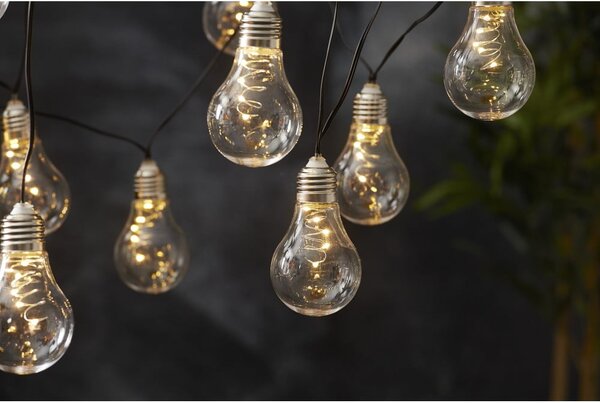 Bijeli LED lanac za solarno svjetlo pogodan za eksterijer Star Trading Glow, dužine 1,9 m