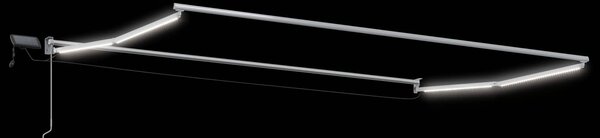 Ručna zlačivna tenda s LED diodama 4 × 3 m - Plava / 4 × 3 m
