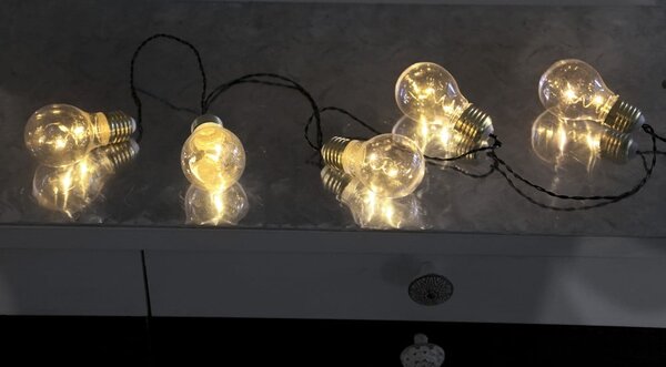 Bijelo svjetlo LED lanac Star Trading Glow, dužine 1 m
