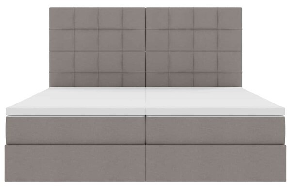 Krevet s od storage s uzglavljem Sivosmeđa 180 x 200 cm Tkanina - Smeđesiva / 180 x 200 cm