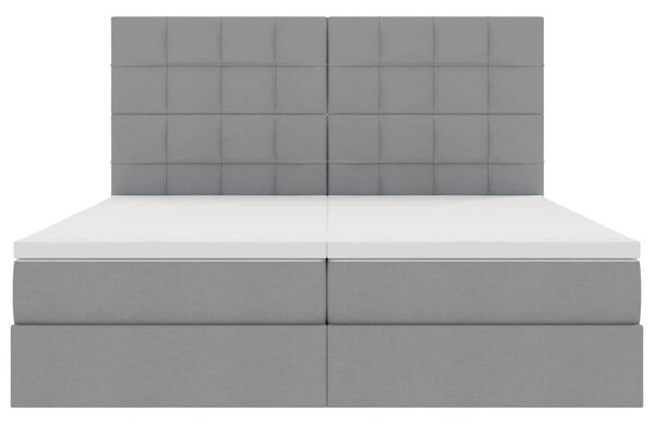 Krevet s od storage s pohranom Svjetlosiva 180 x 200 cm Tkanina - Svjetlosiva / 180 x 200 cm