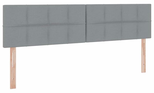 Krevet s od storage Svijetlo siva 180 x 200 cm Lažna koža - Siva / 180 x 200 cm