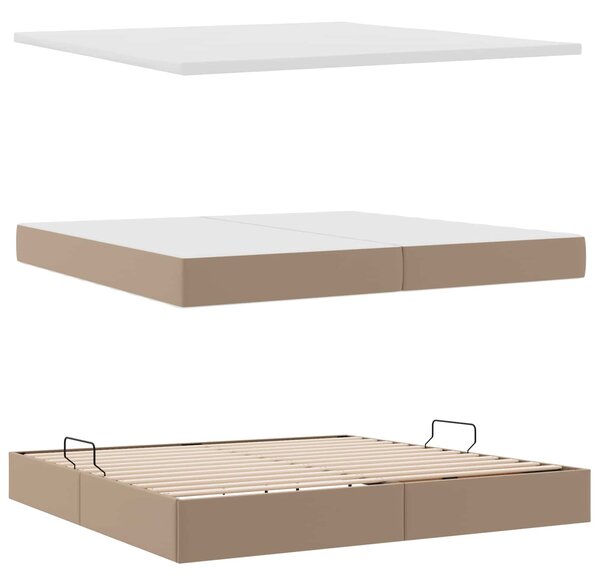 Krevet s madracem i skladištem Boja cappuccina 200 x 200 cm - Smeđa / 200 x 200 cm