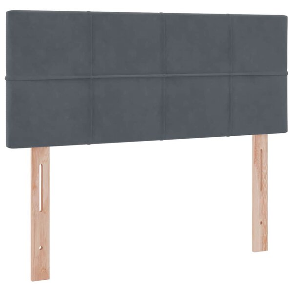 Krevet s od storage s madracem Tamno siva 120 x 200 cm Baršun - Siva / 120 x 200 cm