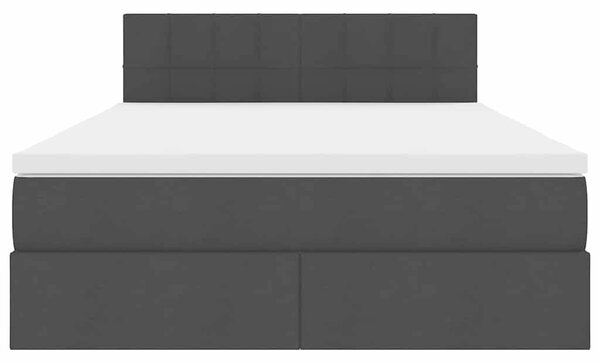 Krevet s madracem i skladištem s madracem Crna 140 x 190 cm - Crna / 140 x 190 cm