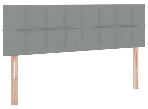LED krevet za pohranu s madracem Svjetlosiva 140 x 190 cm - Svjetlosiva / 140 x 190 cm