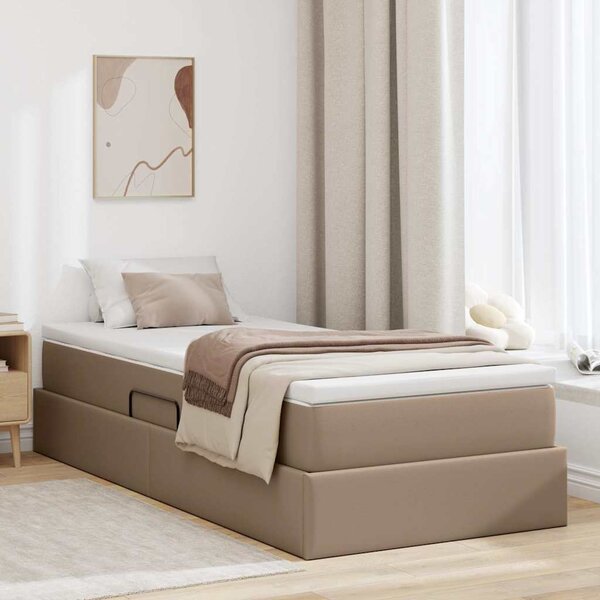 Krevet s madracem i skladištem Boja cappuccina 90 x 190 cm - Smeđa / 90 x 190 cm