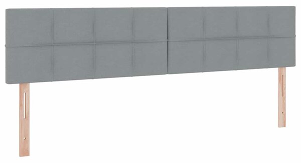 LED krevet za pohranu s madracem Svjetlosiva 200 x 200 cm - Svjetlosiva / 200 x 200 cm