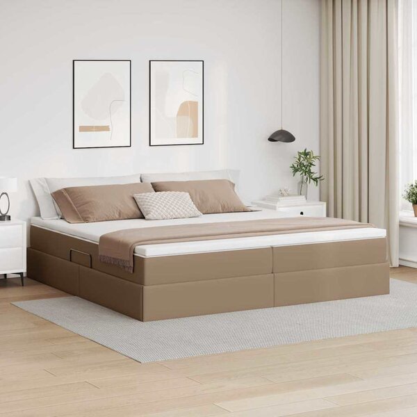 Krevet s madracem i skladištem Boja cappuccina 200 x 200 cm - Smeđa / 200 x 200 cm