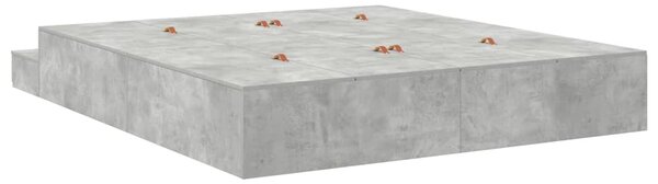 Krevet s ladicama Betonski sivi 180 cm Konstruirano drvo - Siva / 180 cm