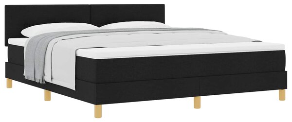 Krevet s opruga kutije s jastukom Crna 180 x 200 cm tkanina - Crna / 180 x 200 cm