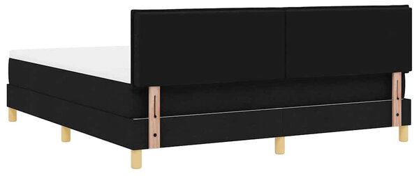 Krevet s opruga kutije s jastukom Crna 180 x 200 cm tkanina - Crna / 180 x 200 cm